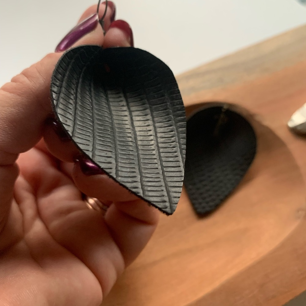 Handmade snakeskin teardrops